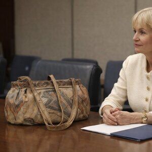 Art Deco Jane Yoo Leather Shoulder Bag